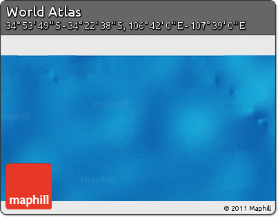 Physical 3D Map of the Area around 34° 38' 13" S, 107° 10' 30" E