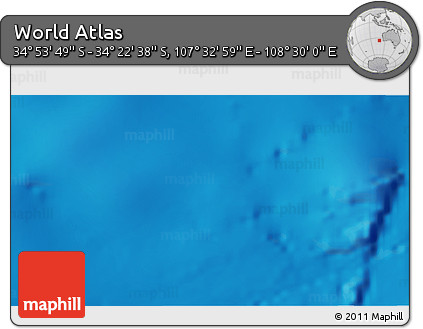 Physical 3D Map of the Area around 34° 38' 13" S, 108° 1' 30" E