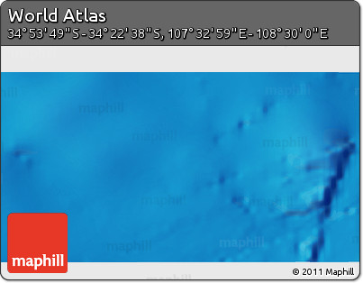 Physical 3D Map of the Area around 34° 38' 13" S, 108° 1' 30" E
