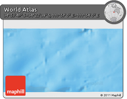 Physical 3D Map of the Area around 34° 38' 13" S, 111° 25' 30" E