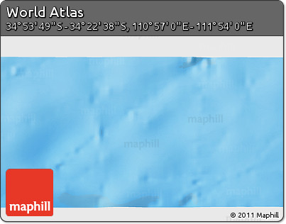 Physical 3D Map of the Area around 34° 38' 13" S, 111° 25' 30" E