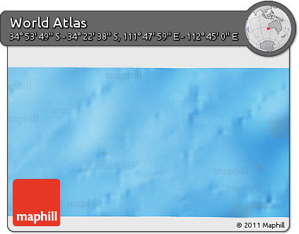 Physical 3D Map of the Area around 34° 38' 13" S, 112° 16' 30" E