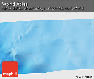 Political 3D Map of the Area around 34° 38' 13" S, 113° 58' 29" E
