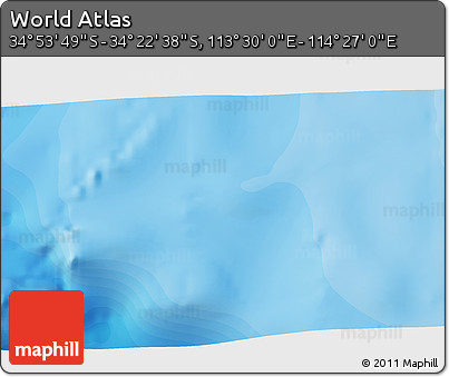 Political 3D Map of the Area around 34° 38' 13" S, 113° 58' 29" E