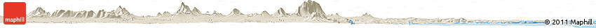 Shaded Relief Horizon Map of the Area around 34° 38' 13" S, 118° 13' 29" E