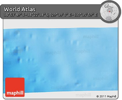 Physical 3D Map of the Area around 34° 38' 13" S, 130° 7' 30" E