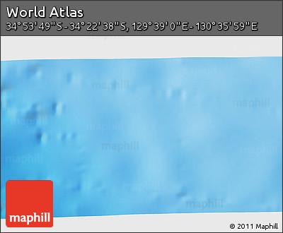 Physical 3D Map of the Area around 34° 38' 13" S, 130° 7' 30" E
