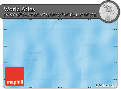 Physical Map of the Area around 34° 38' 13" S, 131° 49' 29" E