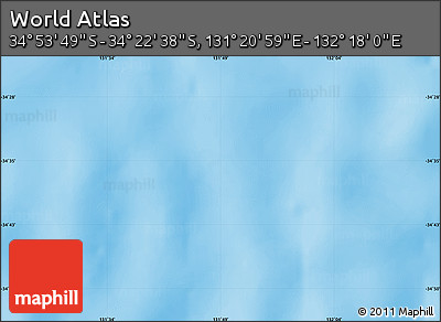 Physical Map of the Area around 34° 38' 13" S, 131° 49' 29" E