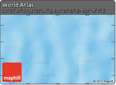 Physical Map of the Area around 34° 38' 13" S, 131° 49' 29" E