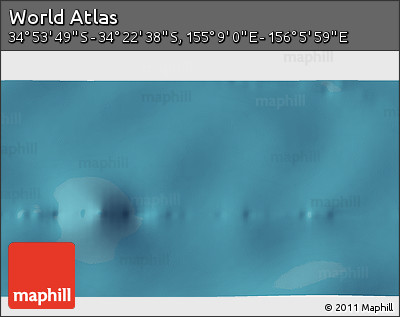 Satellite 3D Map of the Area around 34° 38' 13" S, 155° 37' 30" E