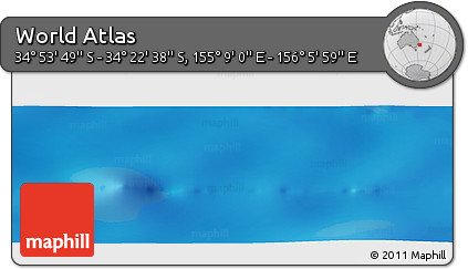 Physical Panoramic Map of the Area around 34° 38' 13" S, 155° 37' 30" E