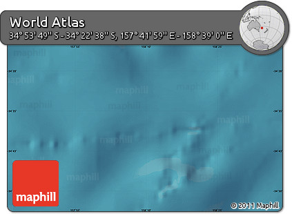 Satellite Map of the Area around 34° 38' 13" S, 158° 10' 30" E
