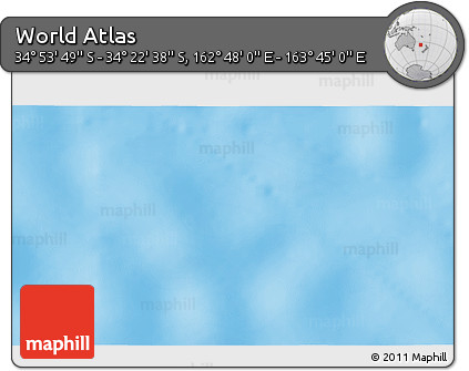 Physical 3D Map of the Area around 34° 38' 13" S, 163° 16' 30" E
