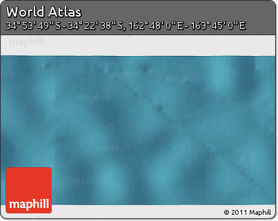 Satellite 3D Map of the Area around 34° 38' 13" S, 163° 16' 30" E