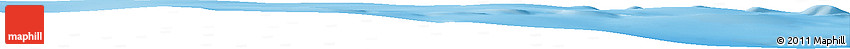 Shaded Relief Horizon Map of the Area around 34° 38' 13" S, 164° 58' 29" E