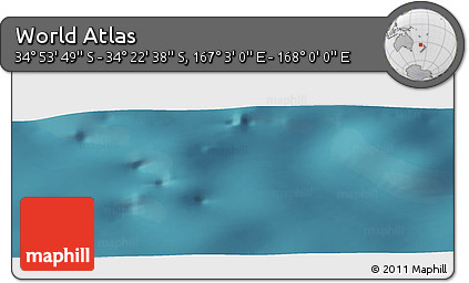 Satellite Panoramic Map of the Area around 34° 38' 13" S, 167° 31' 30" E