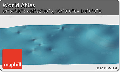 Satellite Panoramic Map of the Area around 34° 38' 13" S, 167° 31' 30" E