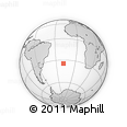 Outline Map of the Area around 34° 38' 13" S, 18° 37' 30" W, rectangular outline