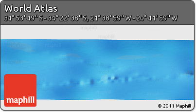 Shaded Relief Panoramic Map of the Area around 34° 38' 13" S, 21° 10' 29" W