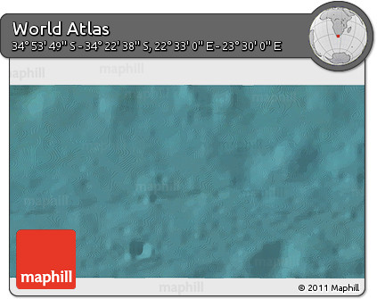Satellite 3D Map of the Area around 34° 38' 13" S, 23° 1' 29" E