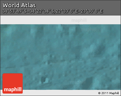 Satellite 3D Map of the Area around 34° 38' 13" S, 23° 1' 29" E