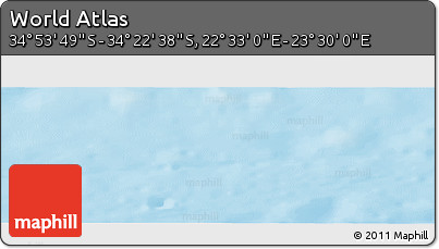 Physical Panoramic Map of the Area around 34° 38' 13" S, 23° 1' 29" E