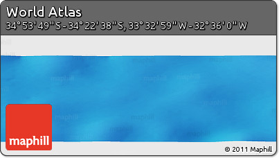 Physical Panoramic Map of the Area around 34° 38' 13" S, 33° 4' 30" W