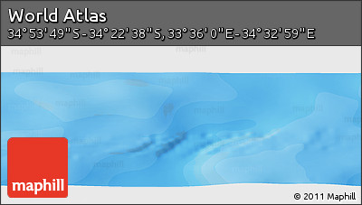 Political Panoramic Map of the Area around 34° 38' 13" S, 34° 4' 30" E