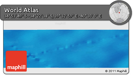 Physical Panoramic Map of the Area around 34° 38' 13" S, 40° 1' 29" E