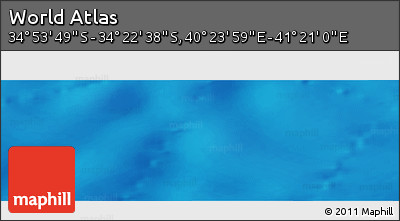 Shaded Relief Panoramic Map of the Area around 34° 38' 13" S, 40° 52' 30" E