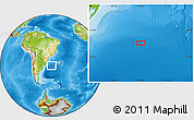 Physical Location Map of the area around 34° 38' 13" S, 44° 58' 30" W
