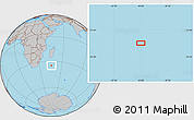 Gray Location Map of the area around 34° 38' 13" S, 45° 58' 30" E