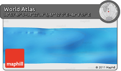Physical Panoramic Map of the Area around 34° 38' 13" S, 47° 40' 29" E