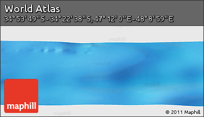 Physical Panoramic Map of the Area around 34° 38' 13" S, 47° 40' 29" E