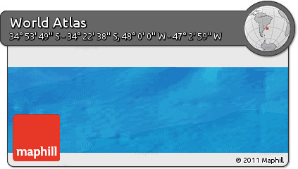 Political Panoramic Map of the Area around 34° 38' 13" S, 47° 31' 29" W