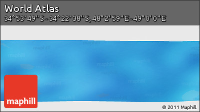 Physical Panoramic Map of the Area around 34° 38' 13" S, 48° 31' 29" E