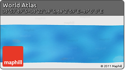 Physical Panoramic Map of the Area around 34° 38' 13" S, 48° 31' 29" E
