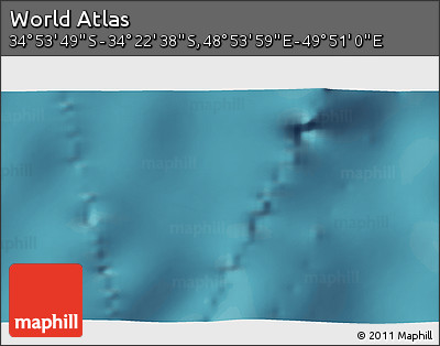 Satellite 3D Map of the Area around 34° 38' 13" S, 49° 22' 30" E