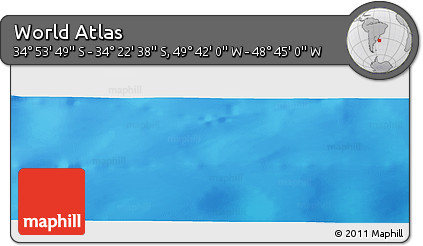 Physical Panoramic Map of the Area around 34° 38' 13" S, 49° 13' 30" W