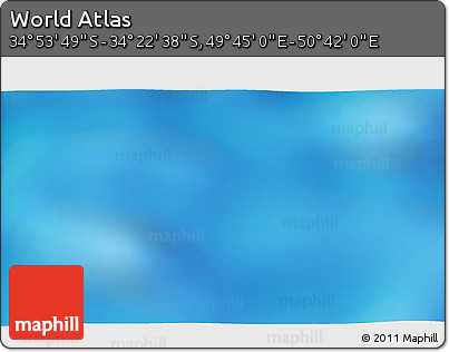 Physical 3D Map of the Area around 34° 38' 13" S, 50° 13' 30" E