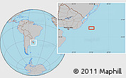 Gray Location Map of the area around 34° 38' 13" S, 51° 46' 29" W