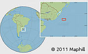 Savanna Style Location Map of the area around 34° 38' 13" S, 51° 46' 29" W