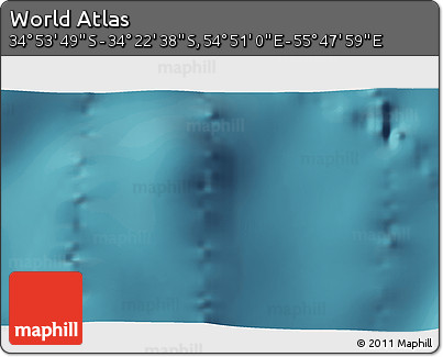 Satellite 3D Map of the Area around 34° 38' 13" S, 55° 19' 30" E