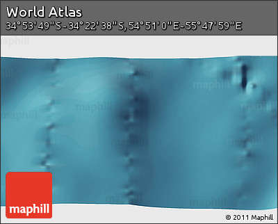 Satellite 3D Map of the Area around 34° 38' 13" S, 55° 19' 30" E