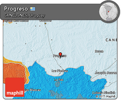 Political 3D Map of Progreso