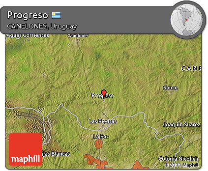 Satellite 3D Map of Progreso