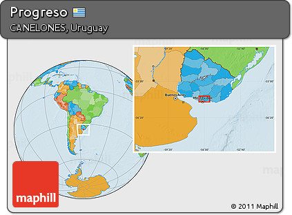 Political Location Map of Progreso