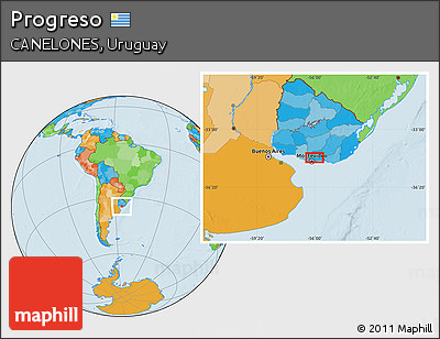 Political Location Map of Progreso