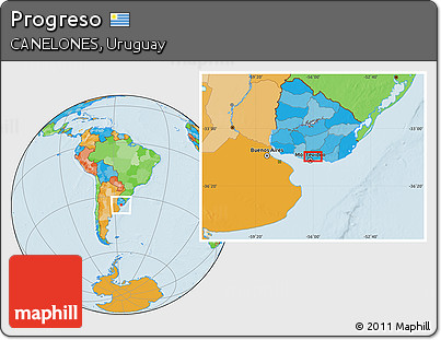 Political Location Map of Progreso